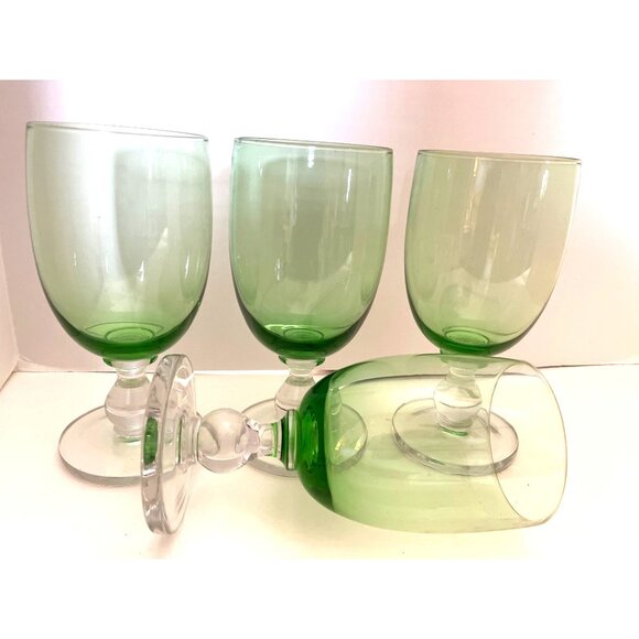 Dansk Hanna Jade Green Iced Beverage Glasses 7 1/4” Set of 4 - Picture 5 of 5